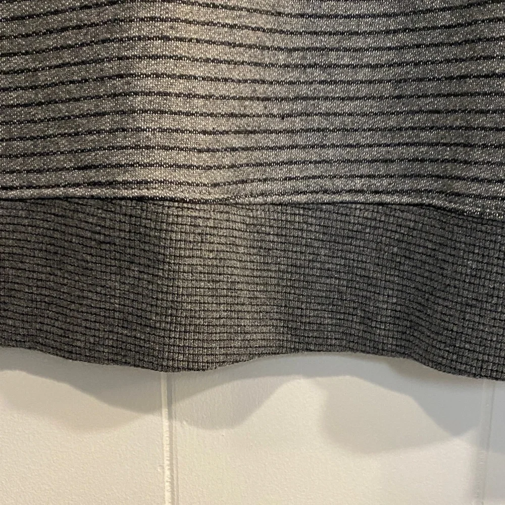 Preppy Fleece Crewneck Sweater Recycled Cotton Sustainable Charcoal Gray Medium